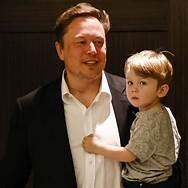 Elon musk with his son 