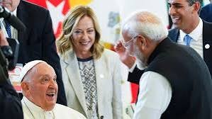 PM Modi meeting the Pope